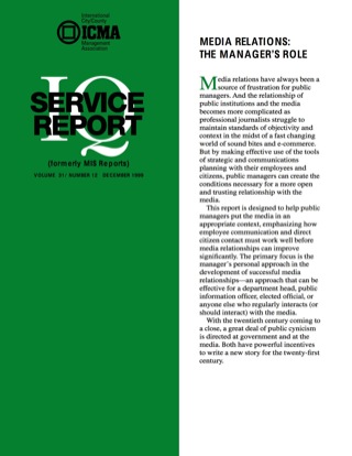 Cover image: Media Relations: The Manager's Role 00475262