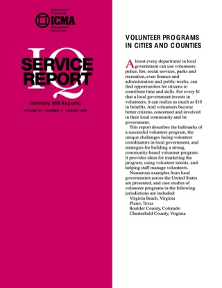 Cover image: Volunteer Programs In Cities and Counties 00475262