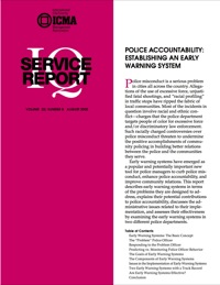 Cover image: Police Accountability: Establishing An Early Warning System 00475262