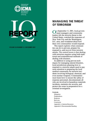 Cover image: Managing the Threat of Terrorism 00475262