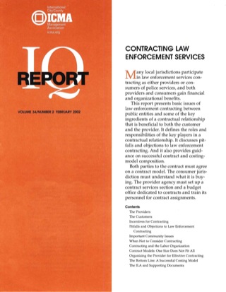 Cover image: Contracting Law Enforcement Services 00475262