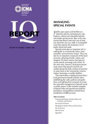 Cover image: Managing Special Events 00475262
