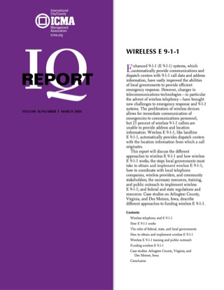 Cover image: Wirless E-911 00475262