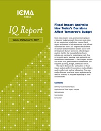 Cover image: Fiscal Impact Analysis: How Today’s Decisions Affect Tomorrow’s Budget 00475262