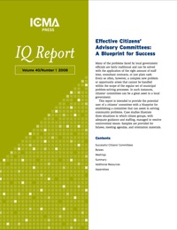 Cover image: Effective Citizens’ Advisory Committees: A Blueprint for Success 00475262