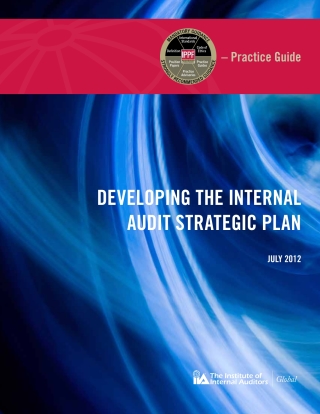 Cover image: Practice Guide: Developing the Internal Audit Strategic Plan 4050PUBBK04000090001