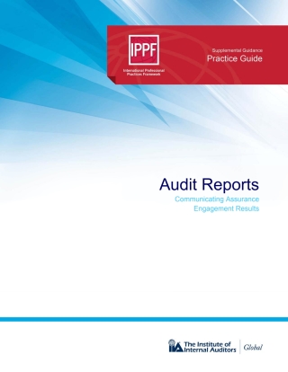 Cover image: Audit Reports: Communicating Assurance Engagement Results 4050PUBBK04003440001