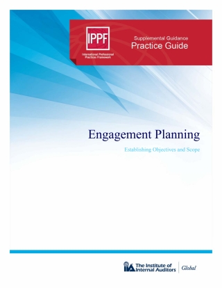 Cover image: Practice Guide: Engagement Planning: Establishing Objectives and Scope 4050PUBBK04003900001