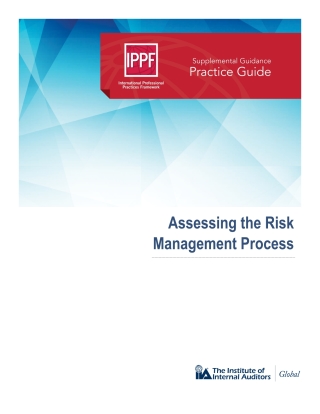Cover image: Practice Guide: Assessing the Risk Management Process 4050PUBBK04005010001