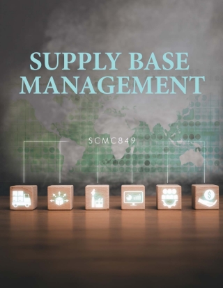 Cover image: Supply Base Management 1st edition 9798823370172