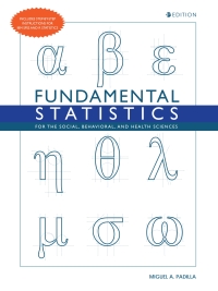 Imagen de portada: Fundamental Statistics for the Social, Behavioral, and Health Sciences 3rd edition 9798823327787