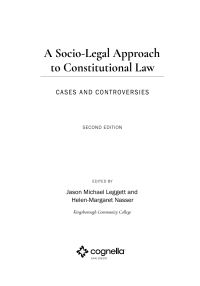 Cover image: A Socio-Legal Approach to Constitutional Law 2nd edition 9781793579126