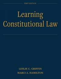 Cover image: Learning Constitutional Law 1st edition 9781793554734