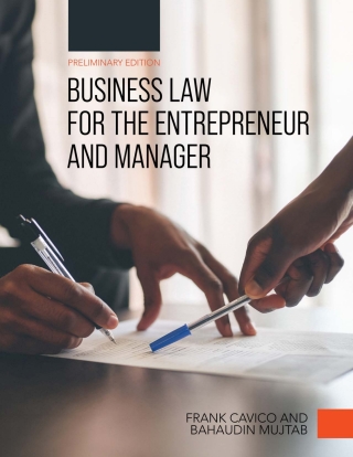 Imagen de portada: Business Law for the Entrepreneur and Manager 1st edition 9798823374606