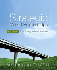 Cover image: Strategic Market Relationships: From Strategy to Implementation 2nd edition 9780470028803