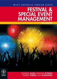 Cover image: Festival & Special Events Management 5th edition 9781742164618