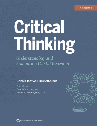 Cover image: Critical Thinking: Understanding and Evaluating Dental Research, Third Edition 3rd edition 9780867158007