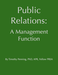Imagen de portada: Public Relations: A Management Function 1st edition 9780989095679