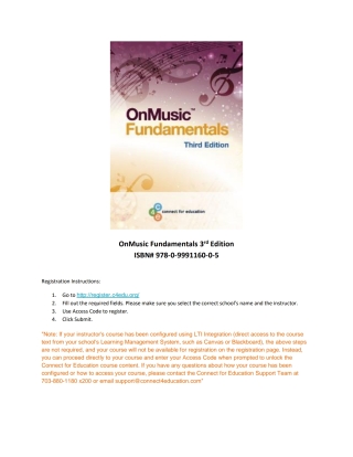 Cover image: OnMusic Fundamentals 3rd edition 9780999116005