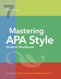 Cover image: Mastering APA Style Student Workbook 7th edition 1433842114