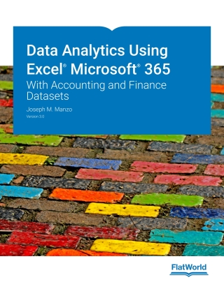 Cover image: Data Analytics Using Excel® Microsoft® 365: With Accounting and Finance Datasets v3.0 9781453337585