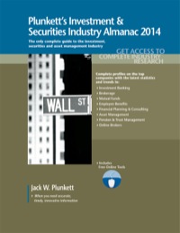 Cover image: Plunkett's Investment & Securities Industry Almanac 2014 9781608797240