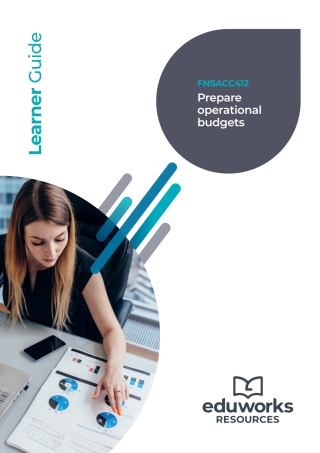 Cover image: FNSACC412 Prepare operational budgets 1st edition 9781761660597