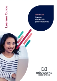 Cover image: BSBTEC303 Create electronic presentations 1st edition 9781761661136