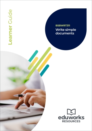Cover image: BSBWRT311 Write simple documents 1st edition 9781761661143