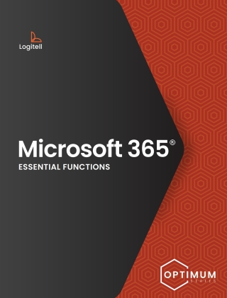 Cover image: MICROSOFT 365 - ESSENTIAL FUNCTIONS: OPTIMUM SERIES 1st edition 9781773890920