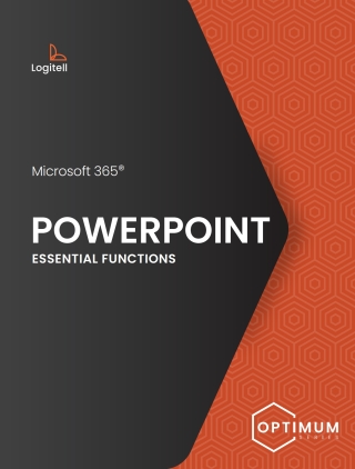 صورة الغلاف: POWERPOINT - ESSENTIAL FUNCTIONS with Microsoft 365: OPTIMUM SERIES 1st edition 9781773890999