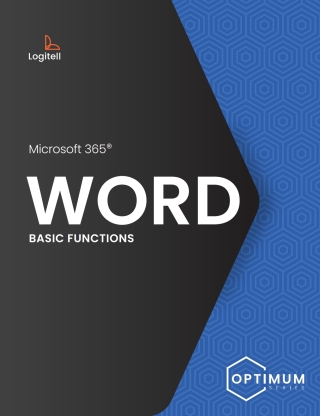 Cover image: WORD – BASIC FUNCTIONS with Microsoft 365: OPTIMUM SERIES 1st edition 9781773891040