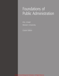 Cover image: POL 2546F: Foundations of Public Administration 1st edition 9781774622568