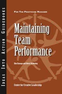Cover image: Maintaining Team Performance 1st edition 9781882197774