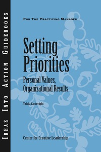 Cover image: Setting Priorities: Personal Values, Organizational Results 1st edition 9781882197989