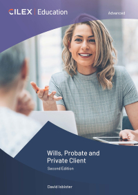 Cover image: Wills, Probate and Private Client 2nd edition 9781911713593