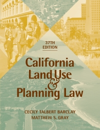 Cover image: California Land Use & Planning Law 37th edition 9781938166334