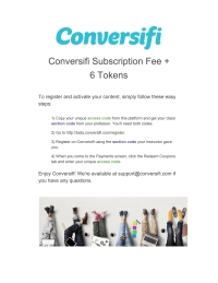 Cover image: Conversifi Subscription Fee + 6 Tokens 6th edition 9781954169067