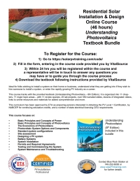 Titelbild: Residential Solar Installation & Design Online Course with Understanding Photovoltaics textbook (bundle) 1st edition 9781957113043