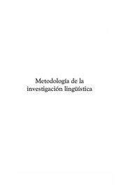Cover image: Metodologia de la investigacion lingüística: practicas de escritura 1st edition 9789875913073