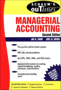 Cover image: Schaum's Outline of Managerial Accounting 2nd edition 9780070580411