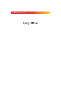 Cover image: Testing of Metals 9780070581647