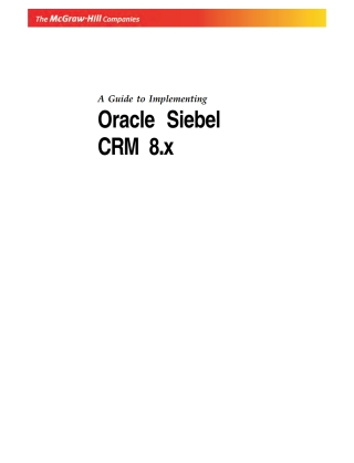 表紙画像: A Guide To Implementng Siebel Crm  Exp 9780070144583