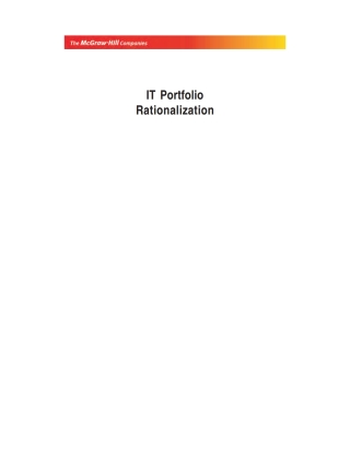 Imagen de portada: It Portfolio Ratinalization  Exp 9780070657014