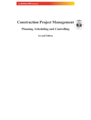 Cover image: Construction Project Management 3rd edition 9789339205447