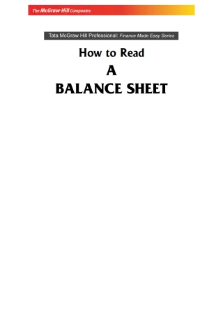 Imagen de portada: HOW TO READ A BALANCE SHEET  EXP 9780070147751