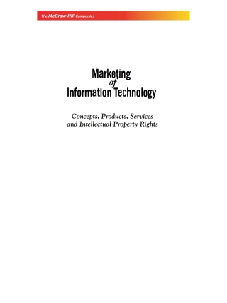 Titelbild: Marketing Of Information Technology 9780070248724