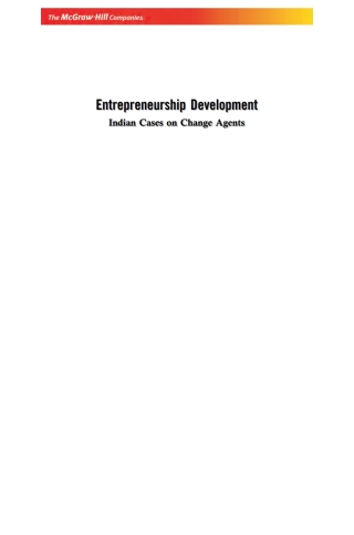 Imagen de portada: Entrepreneurship Development 9780070248878