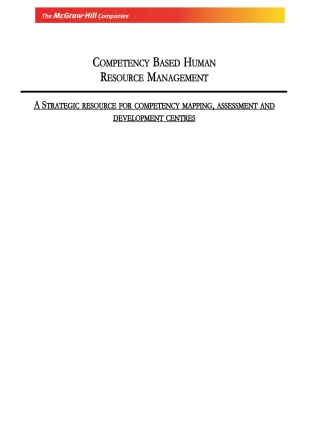 Imagen de portada: Competency based HRM 9780070528048