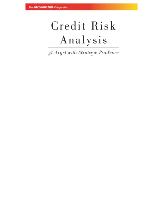 صورة الغلاف: Credit Risk Analysis 9780070581364